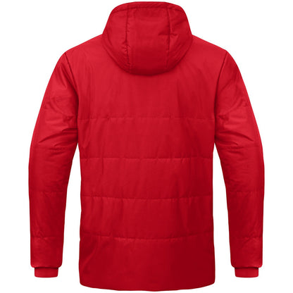 JAKO Coachjacke Team mit Kapuze – Rot (hinten)