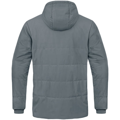 JAKO Coachjacke Team mit Kapuze – Grau (hinten)