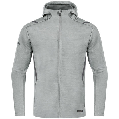 JAKO Freizeitjacke Challenge mit Kapuze – Grau (521) (vorne)