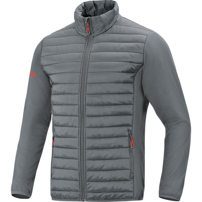 JAKO Hybridjacke Premium – Grau (vorne)