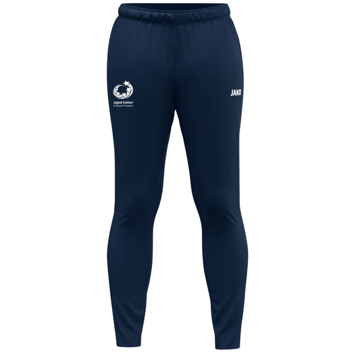 JAKO "Jugend trainiert" Trainingshose Dynamic Damen – Blau (vorne)