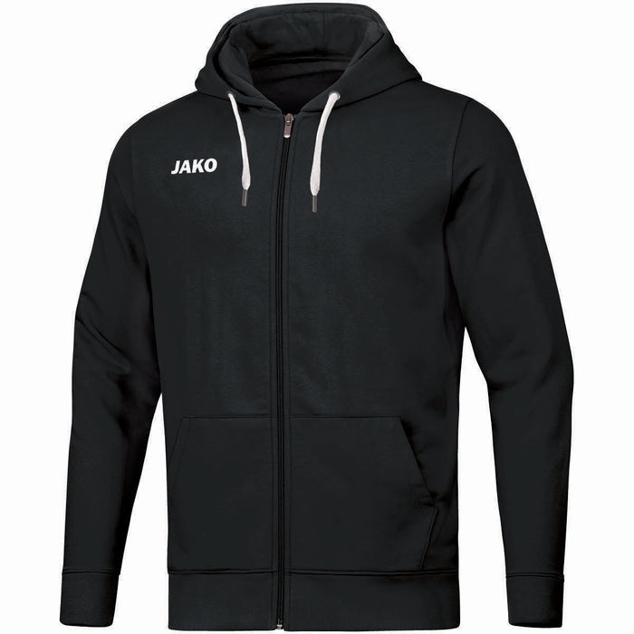 JAKO Kapuzenjacke Base – Schwarz (vorne)