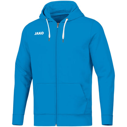 JAKO Kapuzenjacke Base – Blau (89) (vorne)