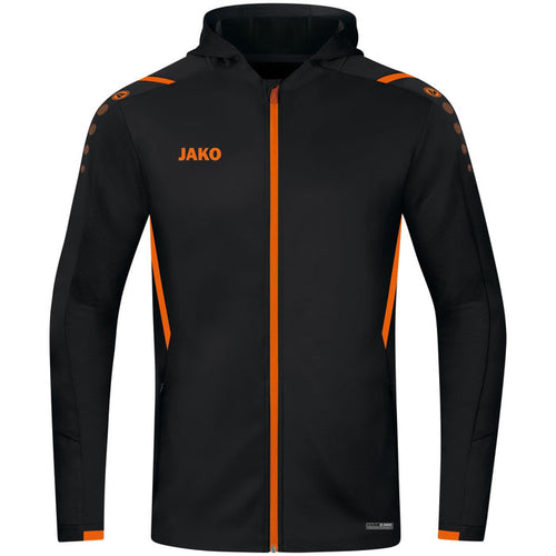 JAKO Kapuzenjacke Challenge – Schwarz (807) (vorne)