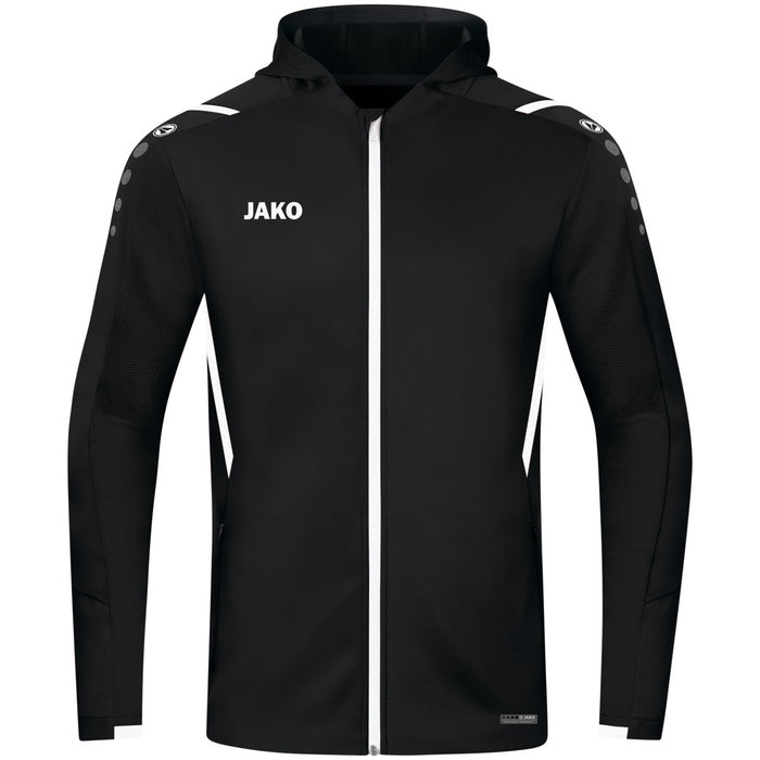 JAKO Kapuzenjacke Challenge – Schwarz (802) (vorne)