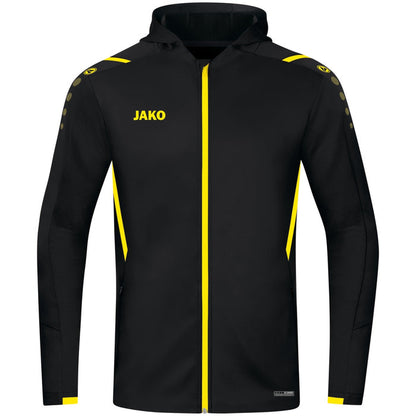 JAKO Kapuzenjacke Challenge – Schwarz (803) (vorne)