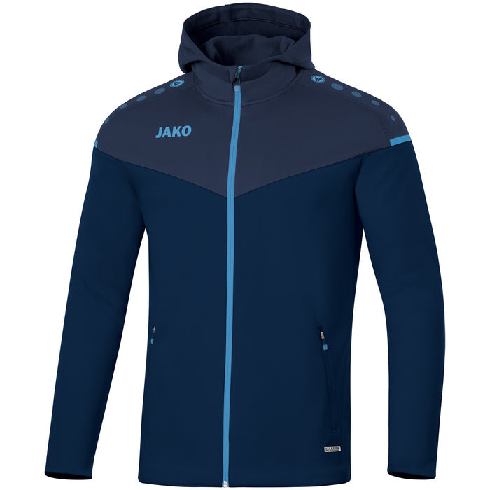 JAKO Kapuzenjacke Champ 2.0 – Blau (95) (vorne)