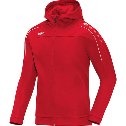 JAKO Kapuzenjacke Classico – Rot (01) (vorne)