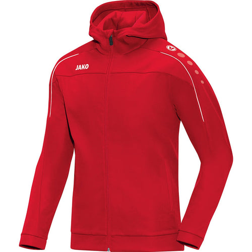 JAKO Kapuzenjacke Classico – Rot (01) (vorne)