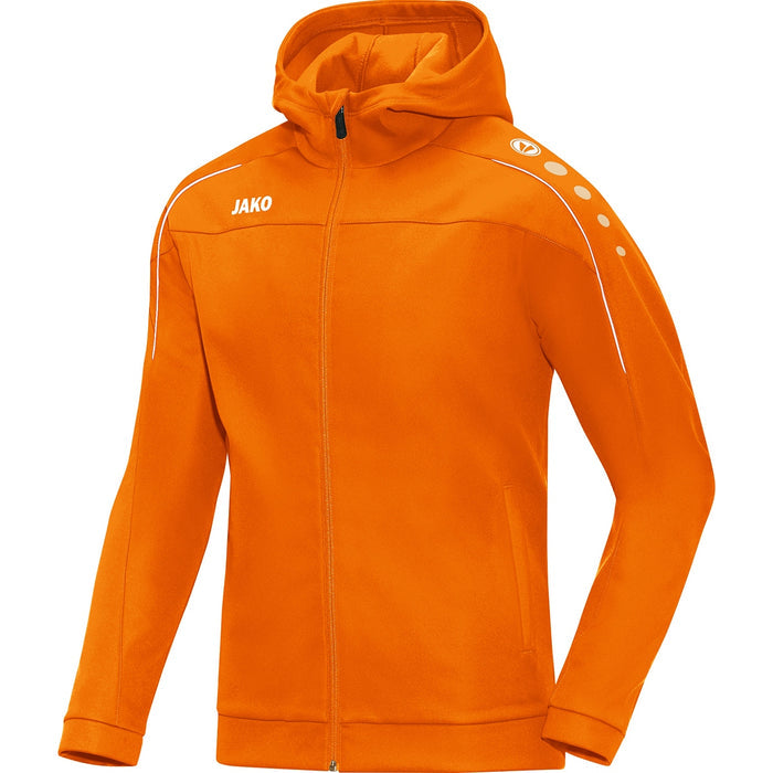 JAKO Kapuzenjacke Classico – Orange (vorne)