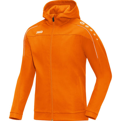 JAKO Kapuzenjacke Classico – Orange (vorne)