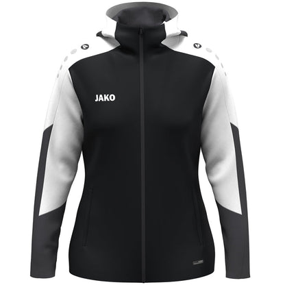 JAKO Kapuzenjacke Dynamic Damen – Schwarz (vorne)