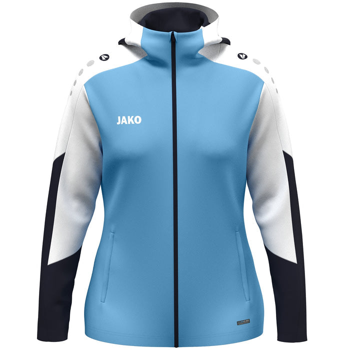 JAKO Kapuzenjacke Dynamic Damen – Blau (431) (vorne)