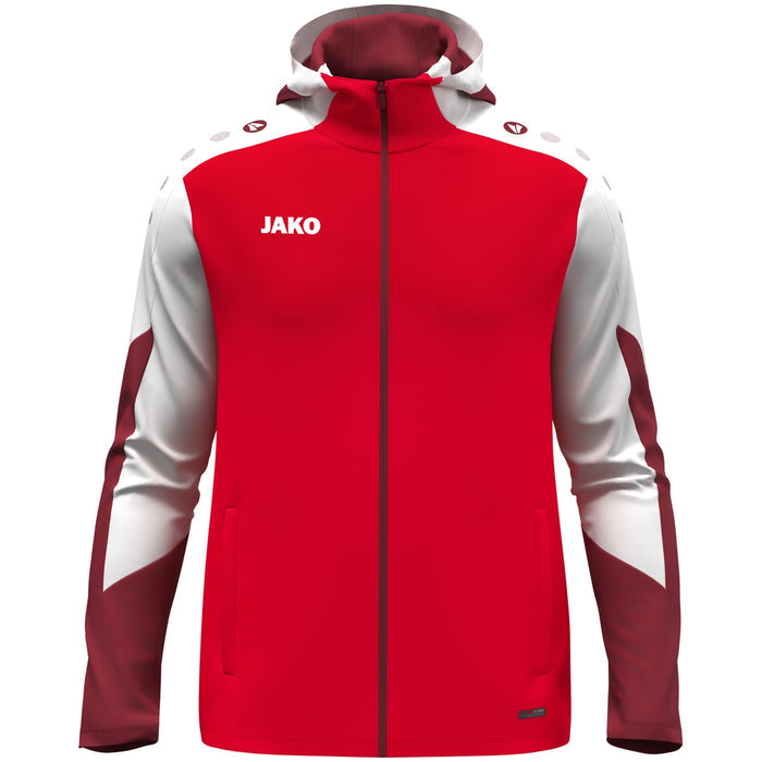 JAKO Kapuzenjacke Dynamic – Rot (vorne)