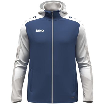 JAKO Kapuzenjacke Dynamic – Blau (921) (vorne)