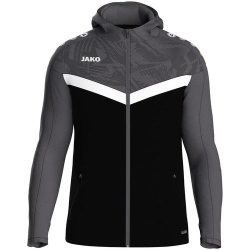 JAKO Kapuzenjacke Iconic – Schwarz (801) (vorne)