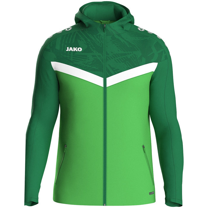 JAKO Kapuzenjacke Iconic – Grün (vorne)
