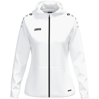 JAKO Kapuzenjacke One Damen – Weiß (vorne)