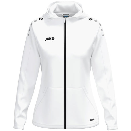 JAKO Kapuzenjacke One Damen – Weiß (vorne)