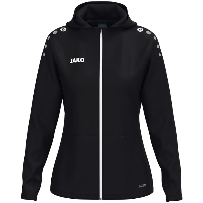 JAKO Kapuzenjacke One Damen – Schwarz (vorne)