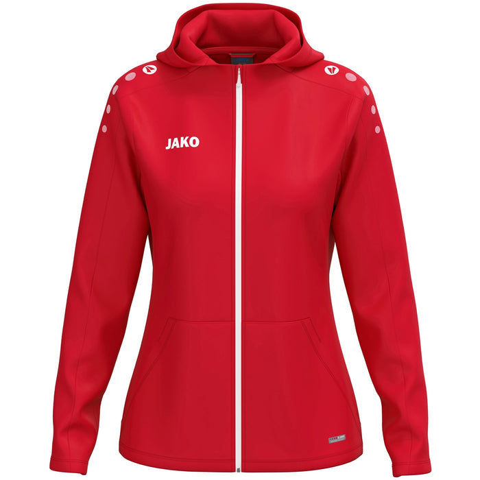 JAKO Kapuzenjacke One Damen – Rot (100) (vorne)