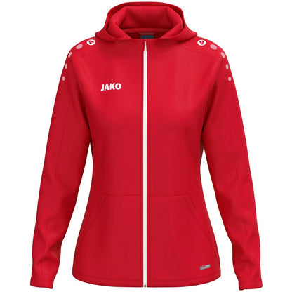 JAKO Kapuzenjacke One Damen – Rot (100) (vorne)