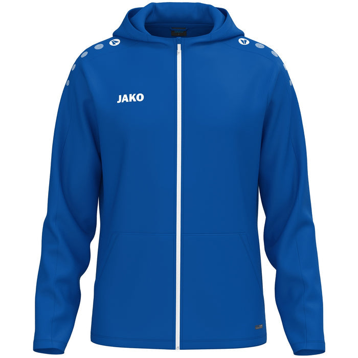 JAKO Kapuzenjacke One – Blau (400) (vorne)