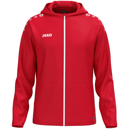 JAKO Kapuzenjacke One – Rot (100) (vorne)