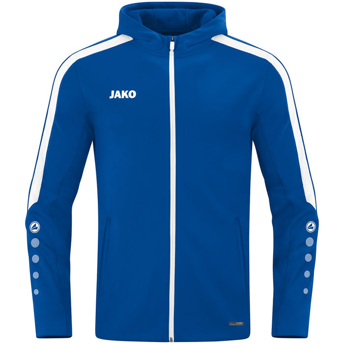 JAKO Kapuzenjacke Power – Blau (400) (vorne)