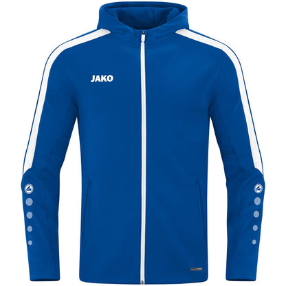 JAKO Kapuzenjacke Power – Blau (400) (vorne)