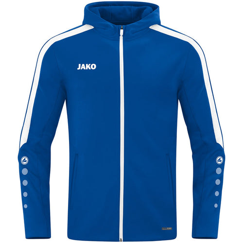 JAKO Kapuzenjacke Power – Blau (400) (vorne)