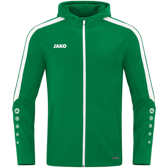 JAKO Kapuzenjacke Power – Grün (vorne)