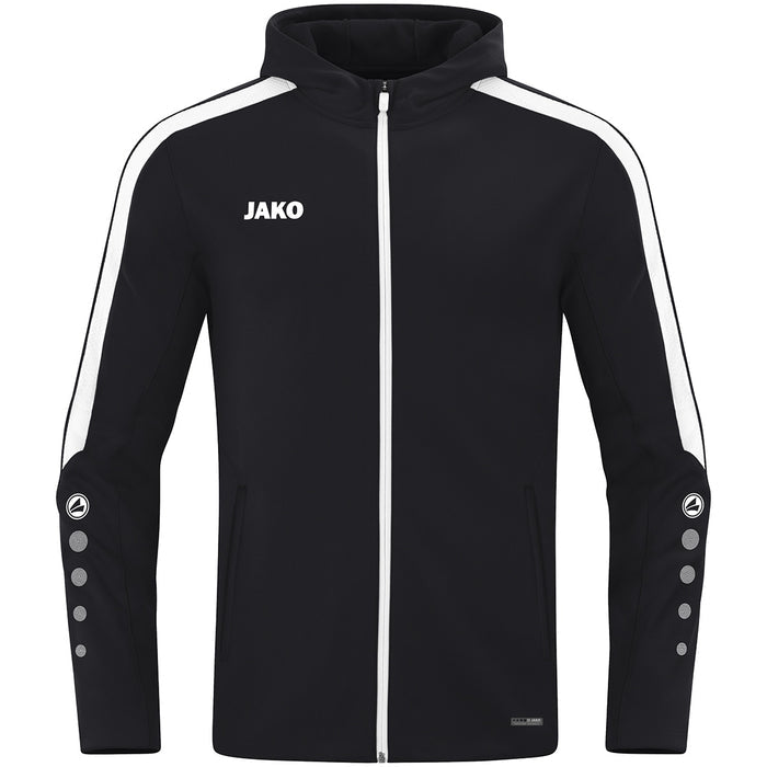 JAKO Kapuzenjacke Power – Schwarz (800) (vorne)