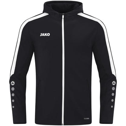 JAKO Kapuzenjacke Power – Schwarz (800) (vorne)