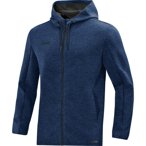 JAKO Kapuzenjacke Premium Basics – Blau (49) (vorne)