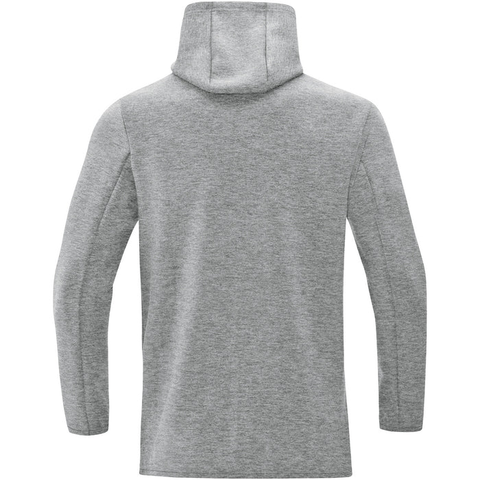 JAKO Kapuzenjacke Premium Basics – Grau (40) (hinten)