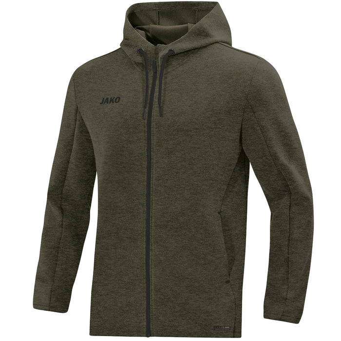 JAKO Kapuzenjacke Premium Basics – Grün (vorne)