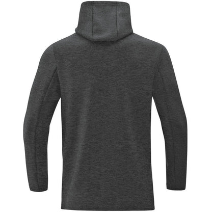 JAKO Kapuzenjacke Premium Basics – Grau (21) (hinten)