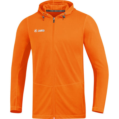 JAKO Kapuzenjacke Run 2.0 – Orange (vorne)