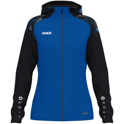 JAKO Kapuzenjacke Sonic Damen – Blau (408) (vorne)