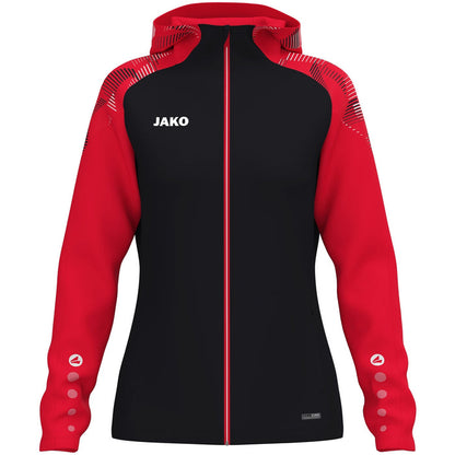 JAKO Kapuzenjacke Sonic Damen – Schwarz (812) (vorne)