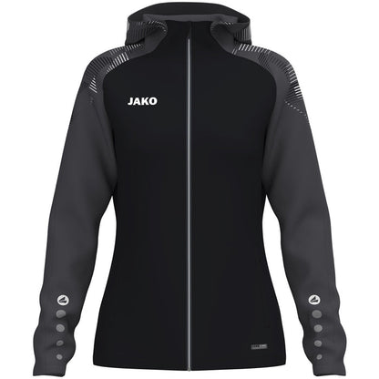 JAKO Kapuzenjacke Sonic Damen – Schwarz (801) (vorne)