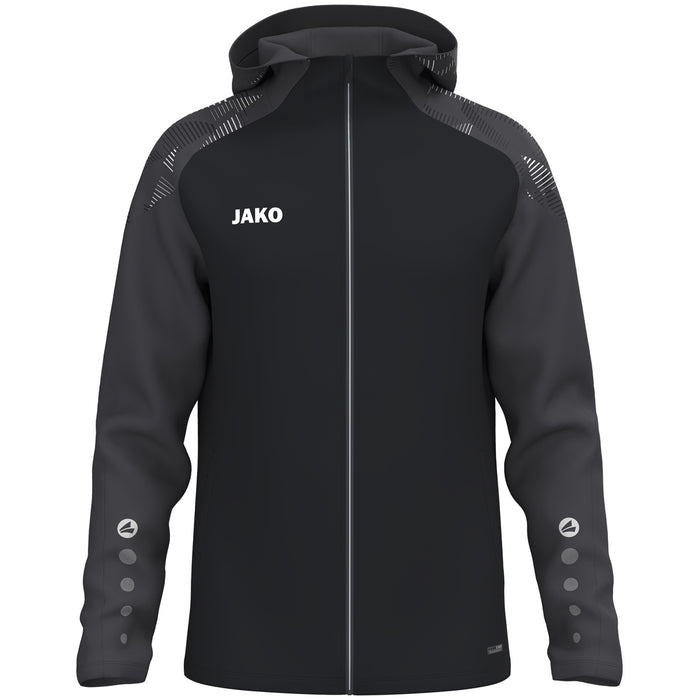 JAKO Kapuzenjacke Sonic – Schwarz (801) (vorne)
