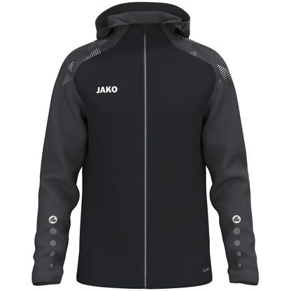JAKO Kapuzenjacke Sonic – Schwarz (801) (vorne)