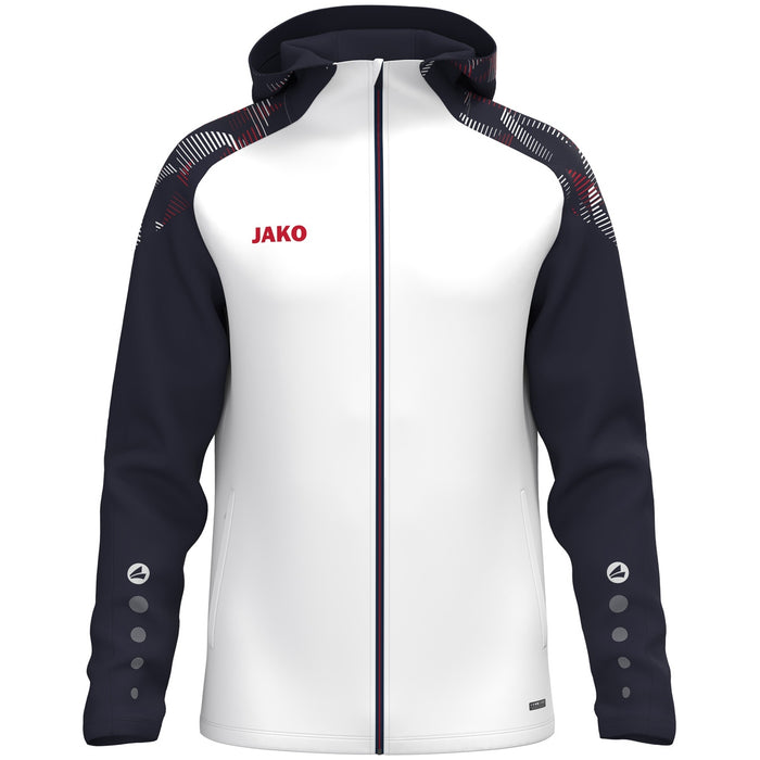 JAKO Kapuzenjacke Sonic – Weiß (039) (vorne)