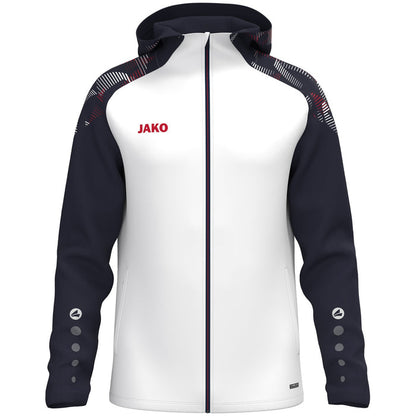 JAKO Kapuzenjacke Sonic – Weiß (039) (vorne)