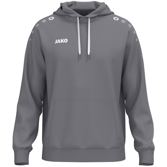 JAKO Kapuzensweat One Cotton – Grau (vorne)