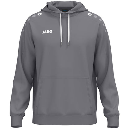 JAKO Kapuzensweat One Cotton – Grau (vorne)