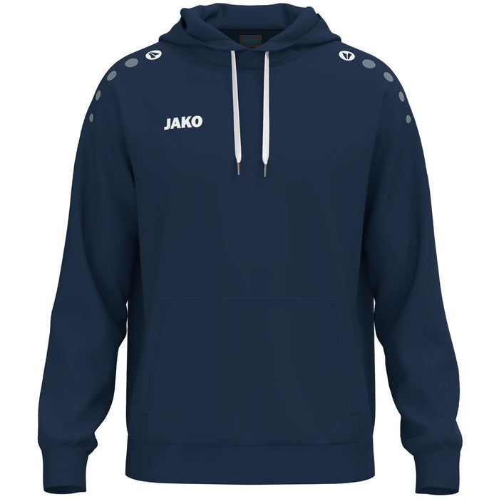 JAKO Kapuzensweat One Cotton – Blau (900) (vorne)