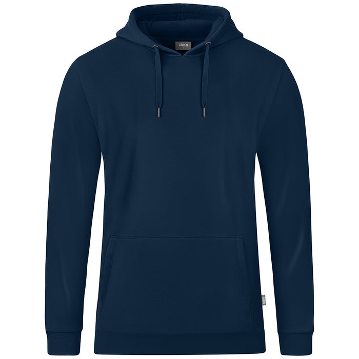 JAKO Kapuzensweat Organic – Blau (900) (vorne)